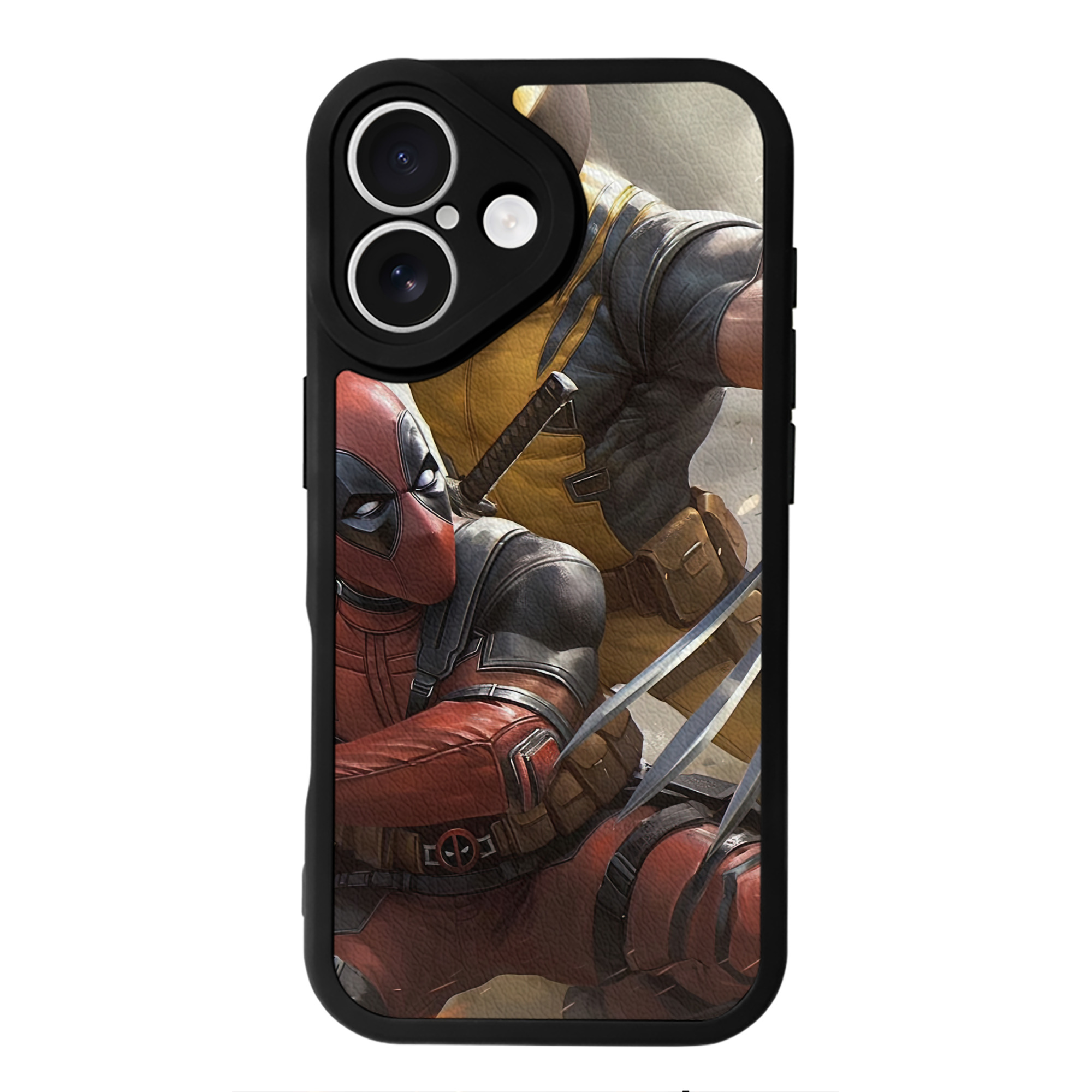 （画像用） Deadpool デッドプール 【iPhone 16シリーズ対応】シリコンスマホケース（レザー調） 材質：シリコン